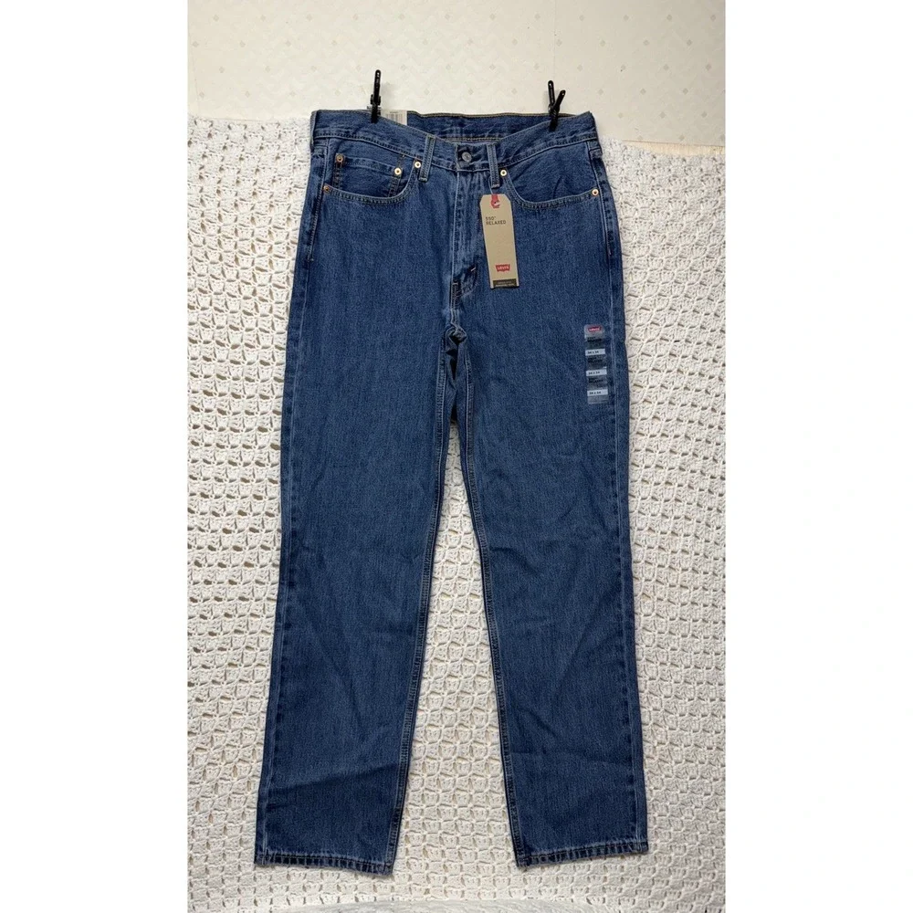 Levis 550 Jeans Men's 34x34 Blue Denim Relaxed Tapered Leg 100%Cotton NWT